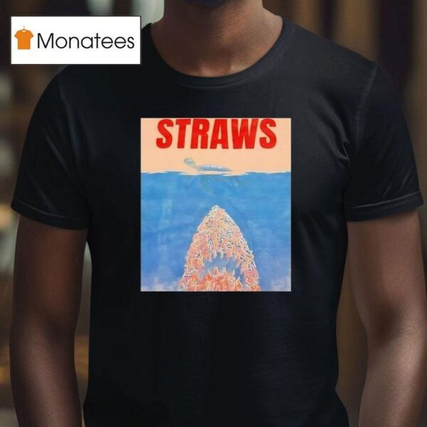 Straws Turtle Style Jaws T Shirt