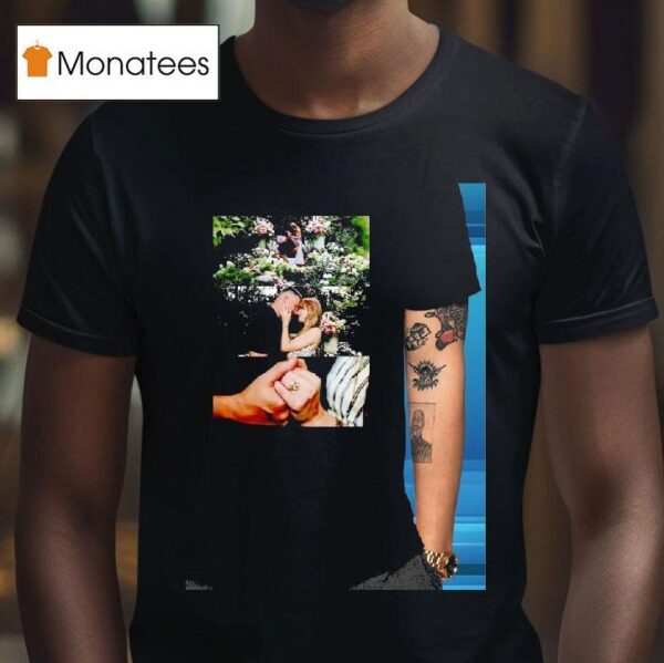 Swift And Travis Kelce Are Engaged Memorial Photos T Shirt