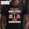 Texas Longhorns Vs Ohio State Buckeyes Line Narrowing Bettors Pick T Shirt