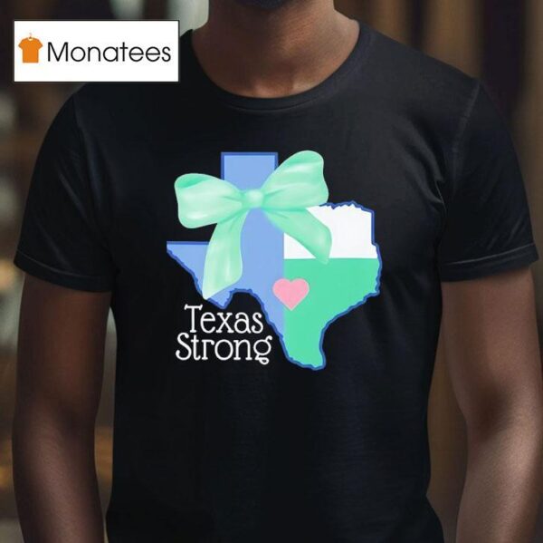 Texas Strong Green Bow T Shirt