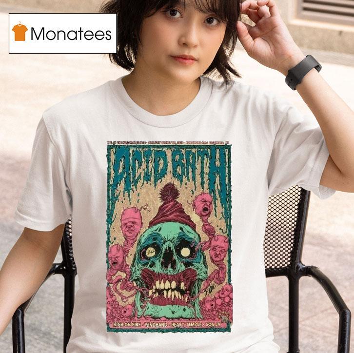  Acid Bath August   Nevermore Hall Baltimore Md Skull T Shirt