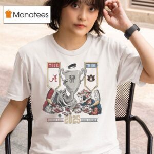 Alabama Crimson Tide Vs Auburn Tigers Iron Cup Hockey T Shirt