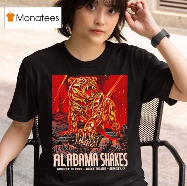 Alabama Shakes Greek Theater Berkeley Ca Aug Bear T Shirt