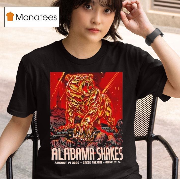  Alabama Shakes Greek Theater Berkeley Ca Aug   Bear T Shirt