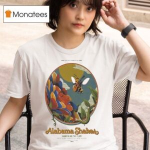Alabama Shakes Shannon And The Clams Tour Berkeley Ca Bee Guitar T Shirt