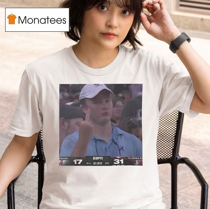 Angry Alabama Fan Middle Finger T Shirt