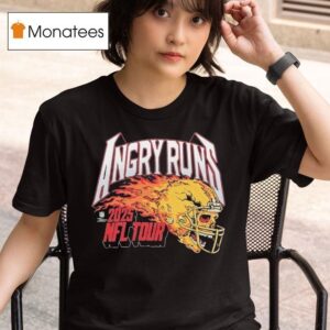 Angry Runs Nfl Tour Helmet Skull Flames T Shirt