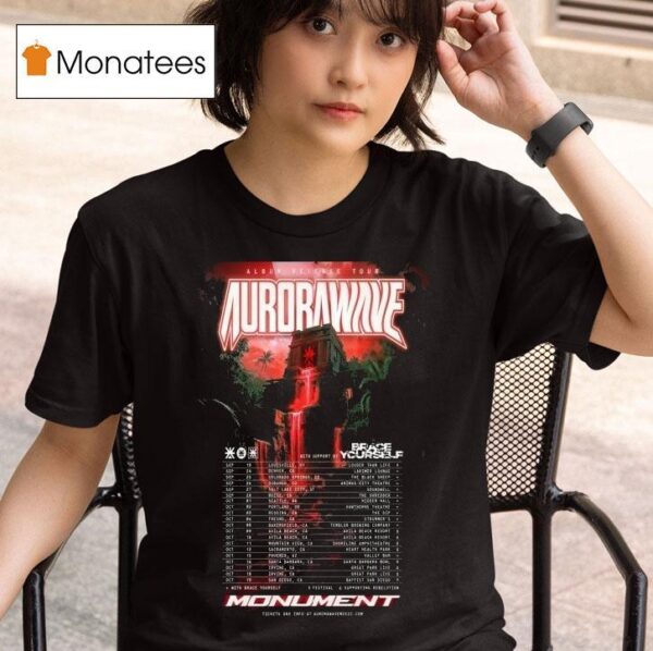 Aurorawave Monument Album Release Tour Dates T Shirt