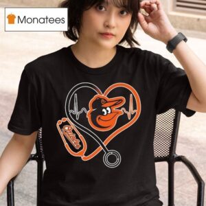 Baltimore Orioles Caring Hearts Nurse T Shirt