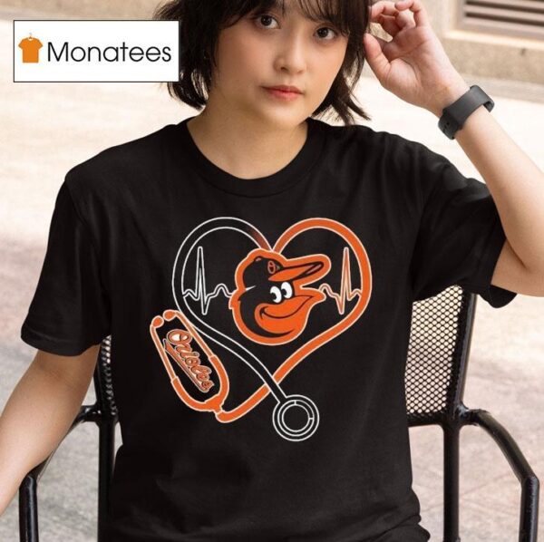 Baltimore Orioles Caring Hearts Nurse T Shirt
