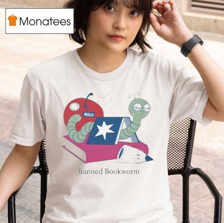  Banned Bookworm Aclu T Shirt