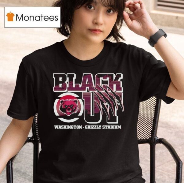 Blackout Washington Grizzly Stadium T Shirt