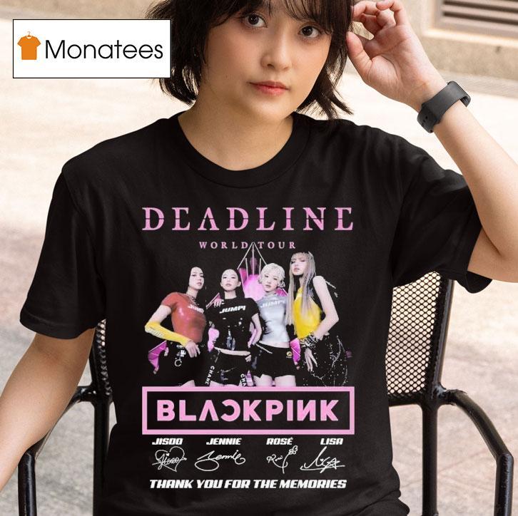  Blackpink Deadline World Tour  Thank You For The Memories Signatures T Shirt