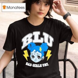 Blu Sad Girlz Uni Boyfriend T Shirt
