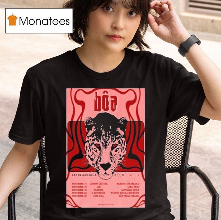  Boa Latin America Tour  Dates Leopard T Shirt