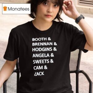 Booth And Brennan And Hodgins And Angela And Sweets And Cam And Zack T Shirt
