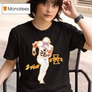 Breece Hall Superstar Pose Iowa Hawkeyes T Shirt