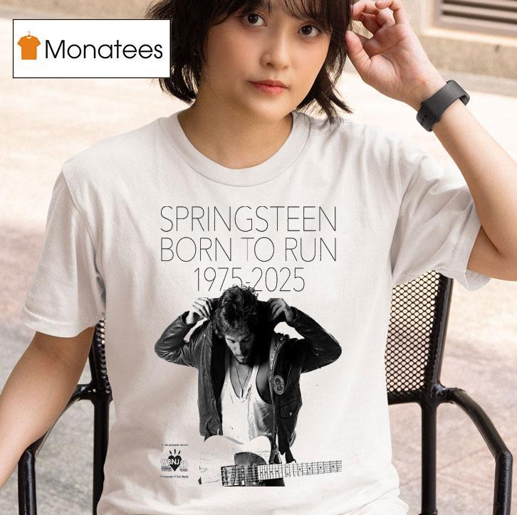  Bruce Springsn Th Anniversary Born To Run   T Shirt