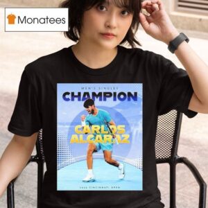 Carlos Alcaraz Tennis Spanish Claims First Cincinnati Open Men Singles Champions T Shirt