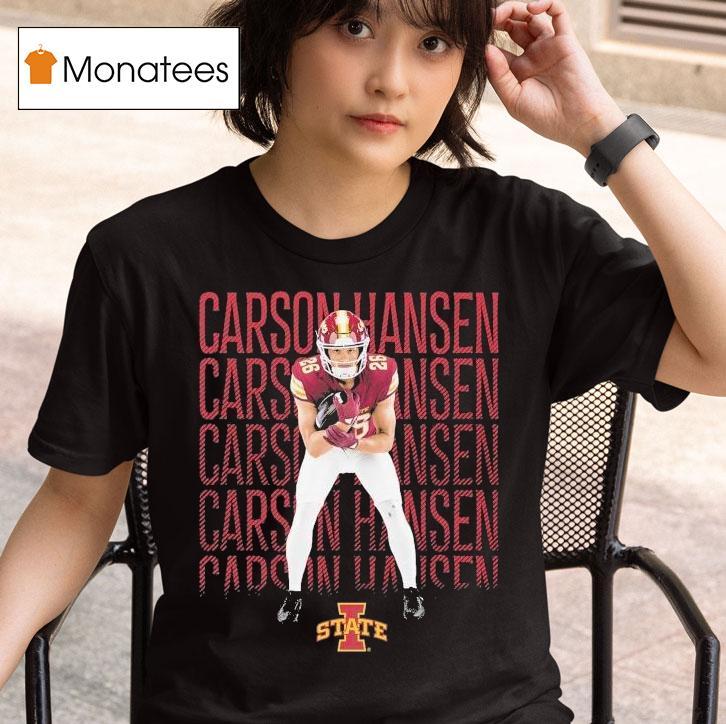  Carson Hansen Iowa State Cyclones Block Name T Shirt