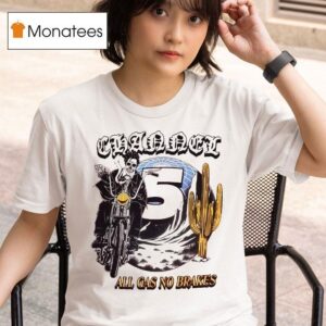 Channel All Gas No Brakes Motor Cactus Globe Skeleton T Shirt