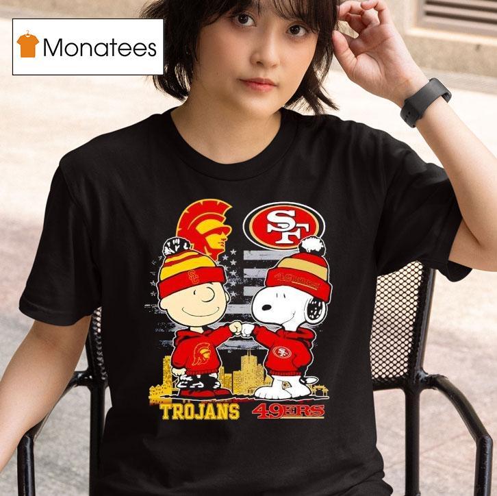  Charlie Brown San Francisco Ers Vs Snoopy Usc Trojans City Skyline T Shirt