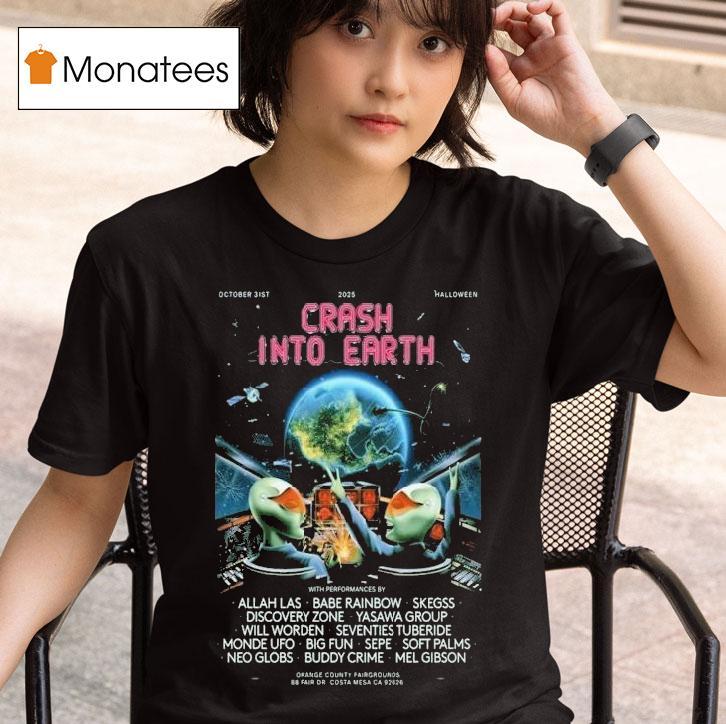  Crash Into Earth October   Halloween T Shirt