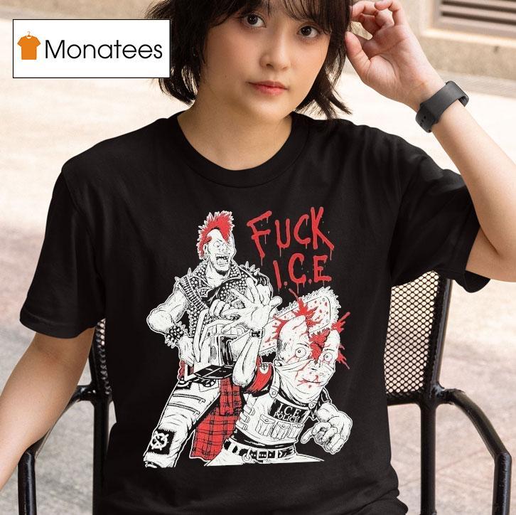  Fuck Ice Ice Police Rock Punk T Shirt