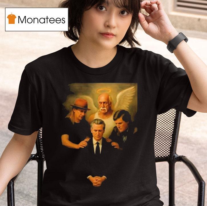 Gavin Newsom And Hulk Hogan Tucker Carlson The Chosen One A Fantastic T Shirt