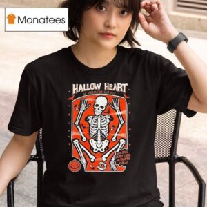 Hallow Heart Th Skeleton Cut Out Halloween T Shirt