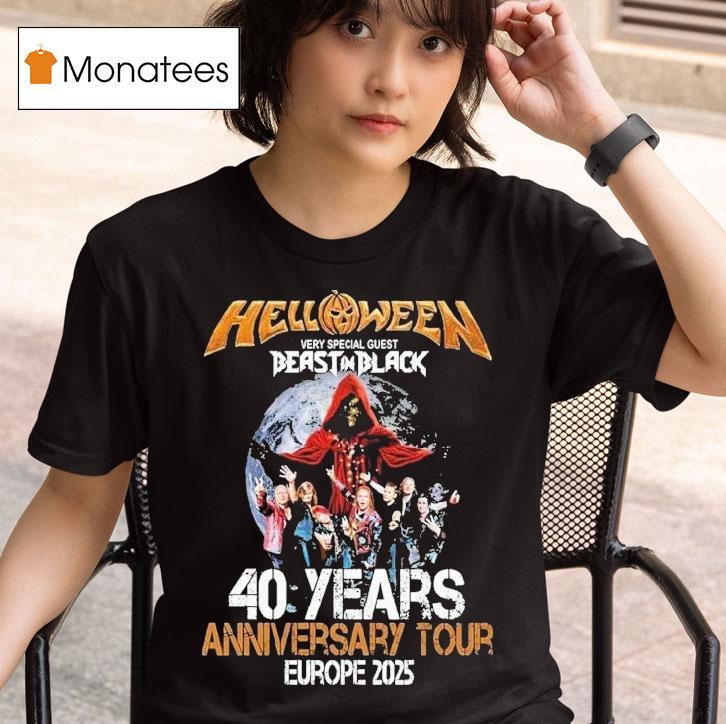  Halloween Hellooween Very Special Guest Beast In Black  Years Anniversary Tour Europe  T Shirt