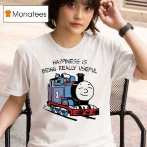 Happiness Is Being Really Useful Style Thomas And Friends X Snoopy T Shirt