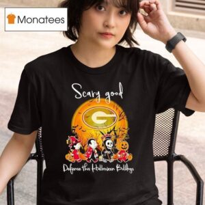 Horror Characters Scary Good Defense This Halloween Georgia Bulldogs T Shirt