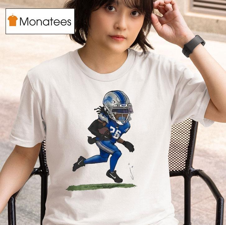 Jahmyr Gibbs Detroit Lions Fooyball Cartoon T Shirt