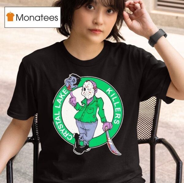 Jason Voorhees In The Style Of The Boston Celtics Logo T Shirt