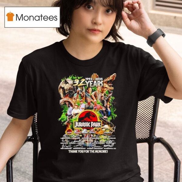 Jurassic Park Years Thank You For The Memories Signatures T Shirt