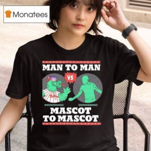 Man To Man Phillie Phanatic Vs Green Man Mascot To Masco T Shirt