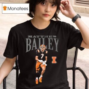 Matthew Bailey Illinois Fighting Illini Cartoon T Shirt