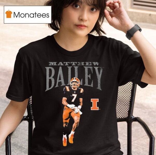 Matthew Bailey Illinois Fighting Illini Cartoon T Shirt