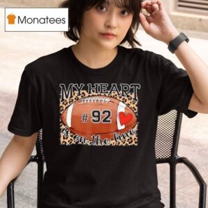 My Heart Is On The Line Number Football T Shirt