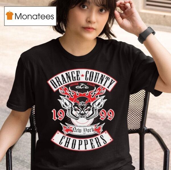 Orange County Choppers Pipes And Flames New York T Shirt