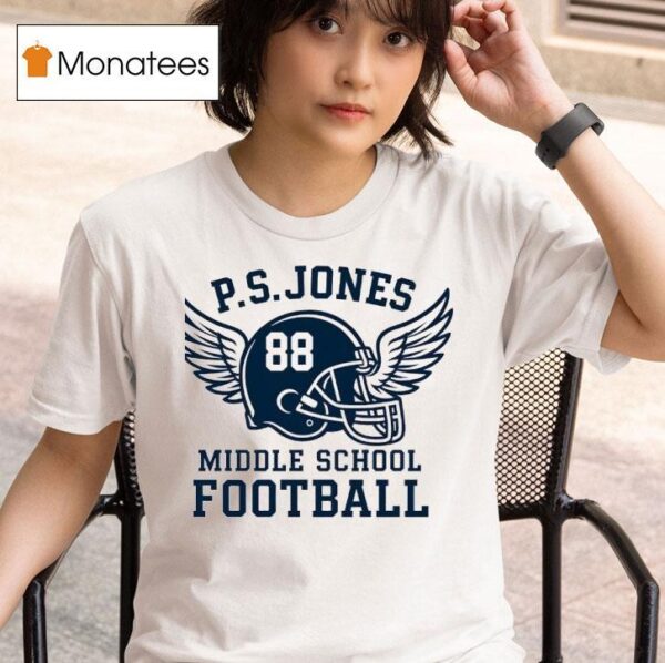 P S Jones Middle School Football T Shirt