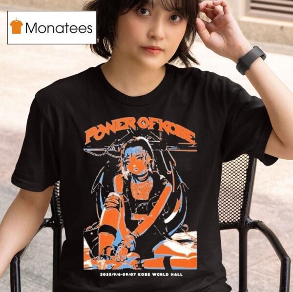 Power Of Kobe Event Dates With Anime Manga Character Style Punk Rock T Shirt