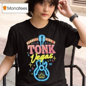 Randall King Tonk Vegas Guitar Neon T Shirt