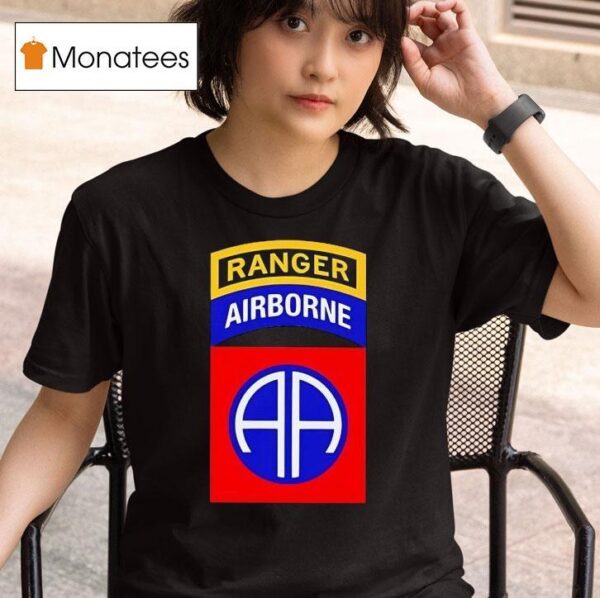 Ranger Airborne Division Paratrooper Logo T Shirt