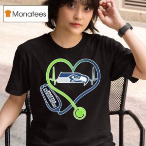 Seattle Seahawks Nurse Heartbeat Stethoscope T Shirt