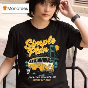 Simple Plan Tour Sterling Heights Michigan August T Shirt