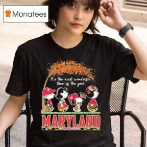 Snoopy The Peanuts Maryland Terrapins It S The Most Wonderful Time Of The Year T Shirt