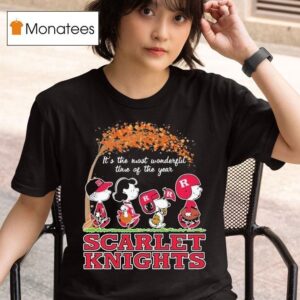 Snoopy The Peanuts Rutgers Scarlet Knights It S The Most Wonderful Time Of The Year T Shirt