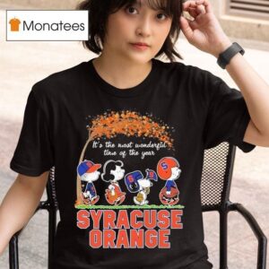 Snoopy The Peanuts Syracuse Orange It S The Most Wonderful Time Of The Year T Shirt